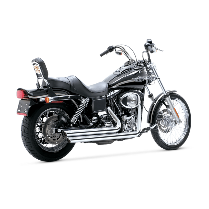 Vance & Hines HD Dyna 91-05 Big Shots Staggered Full System Exhaust - Bull Strap