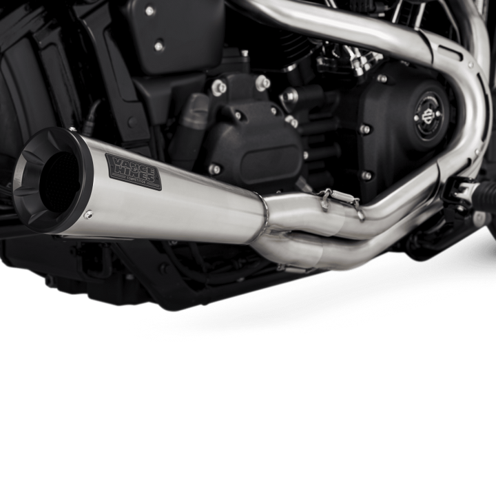 Vance & Hines HD Dyna 91-17 Upsweep SS 2-1 PCX Full System Exhaust - Bull Strap