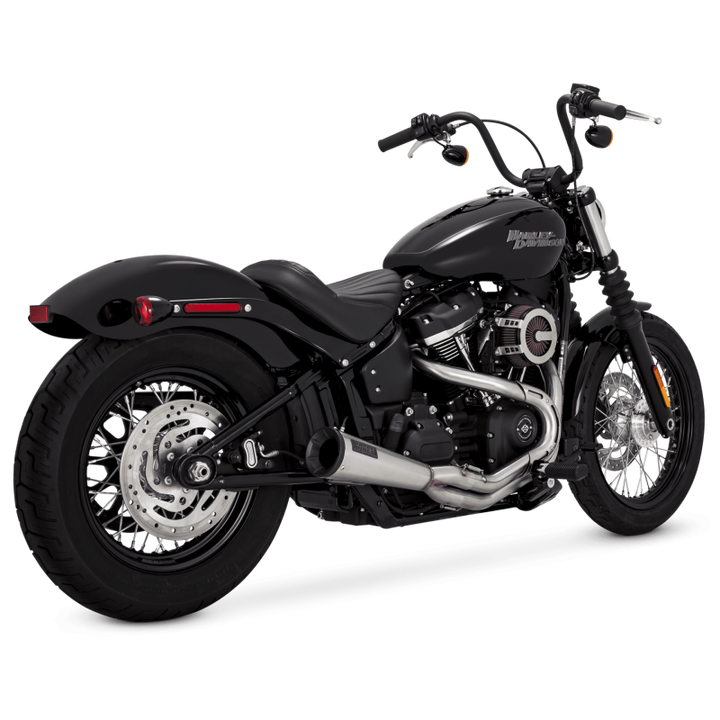 Vance & Hines HD Softail Fat Bob 18-22 Upsweep SS 2-1 PCX Full System Exhaust - Bull Strap