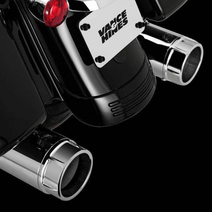 Vance & Hines HD Touring 17-22 Torquer 450 Chrome Slip-On Exhaust - Bull Strap