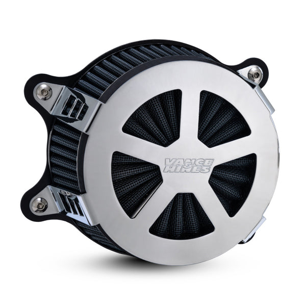 Vance & Hines HD Touring/Softail Radiant V Intake Chrome - Bull Strap
