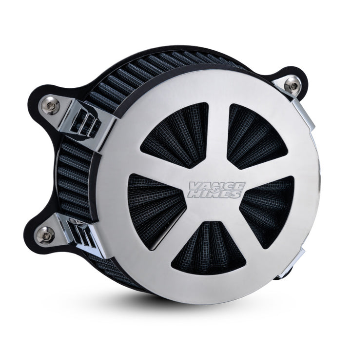 Vance & Hines HD Touring/Softail Radiant V Intake Chrome - Bull Strap