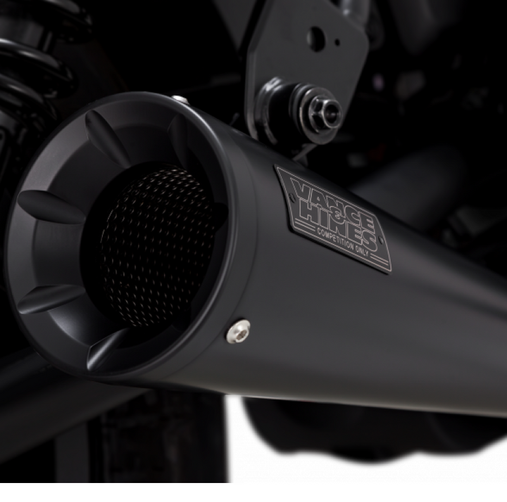 Vance & Hines HONDA 17-20 Rebel S/O Black Slip-On Exhaust - Bull Strap