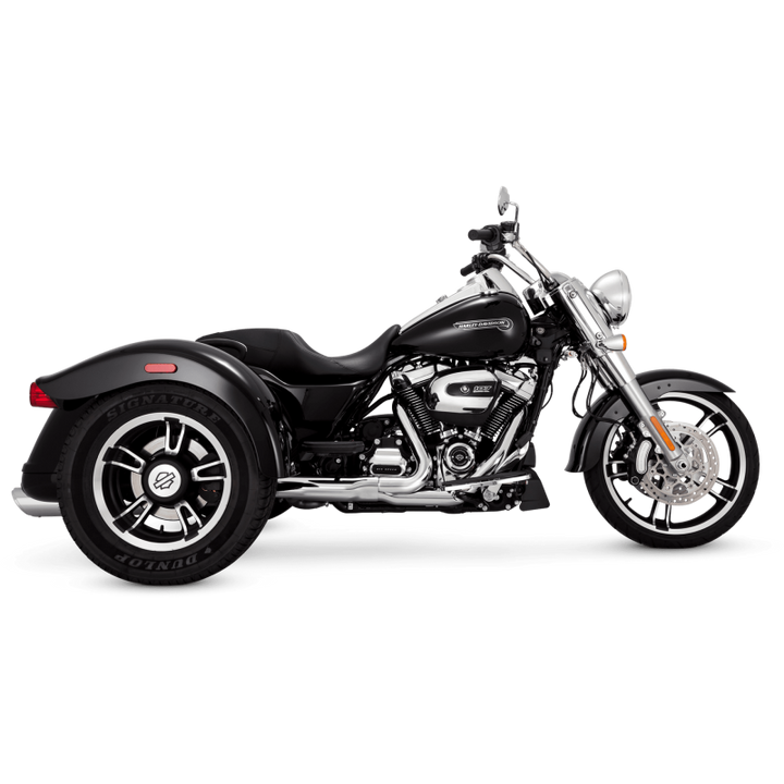 Vance & Hines Harley Davidson 17-22 Trike / Freewheeler Twin Slash Slip-On Exhaust - Bull Strap