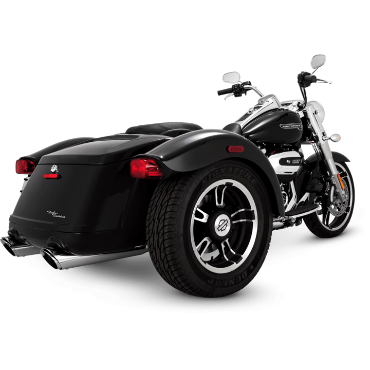 Vance & Hines Harley Davidson 17-22 Trike / Freewheeler Twin Slash Slip-On Exhaust - Bull Strap