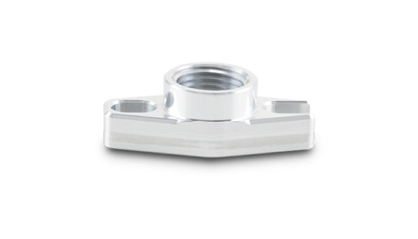 Vibrant 1/2in NPT Female 1.5in to 1.75in Bolt Hole Oil Drain Flange w/Crowfoot - Bull Strap