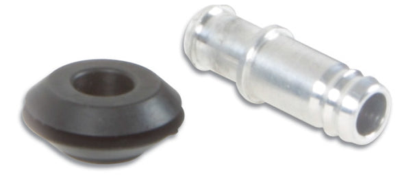 Vibrant 10mm (2/5in) O.D. Aluminum Vacuum Hose Fitting (includes Rubber Grommet) - Bull Strap