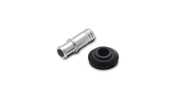 Vibrant 10mm (2/5in) O.D. Aluminum Vacuum Hose Fitting (includes Rubber Grommet) - Bull Strap