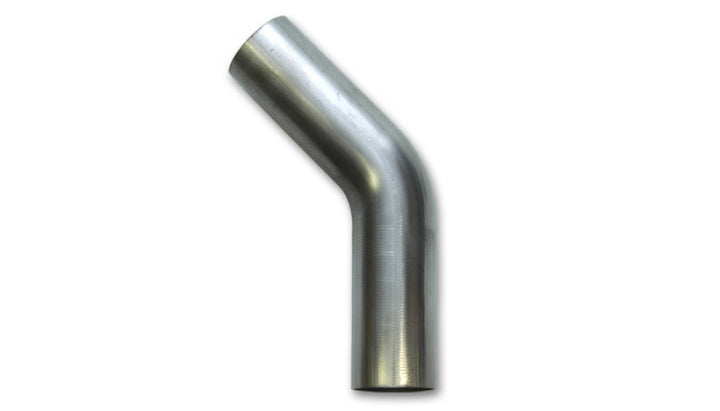 Vibrant 1in OD T304 SS 45 Deg Mandrel Bend 5in Leg Length (2in Centerline Radius) - Bull Strap