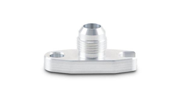 Vibrant 2.00in Bolt Hole -10AN Male Flare Aluminum Oil Drain Flange w/Crowfoot - Bull Strap