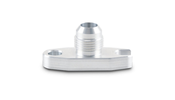 Vibrant 2.00in Bolt Hole -10AN Male Flare Aluminum Oil Drain Flange w/Crowfoot - Bull Strap
