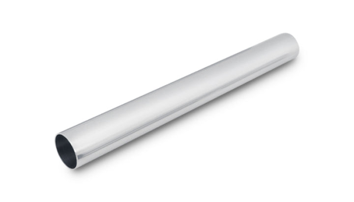 Vibrant 2.25in O.D. Universal Aluminum Tubing (18in long Straight Pipe) - Polished - Bull Strap