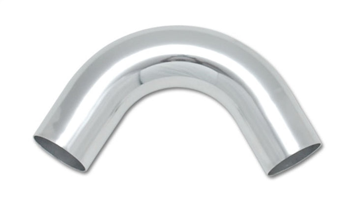 Vibrant 2.5in O.D. Universal Aluminum Tubing (120 degree Bend) - Polished - Bull Strap
