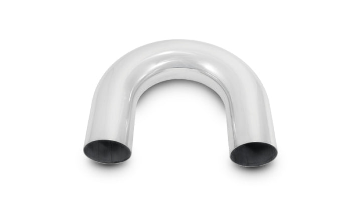 Vibrant 2.5in O.D. Universal Aluminum Tubing (180 degree Bend) - Polished - Bull Strap