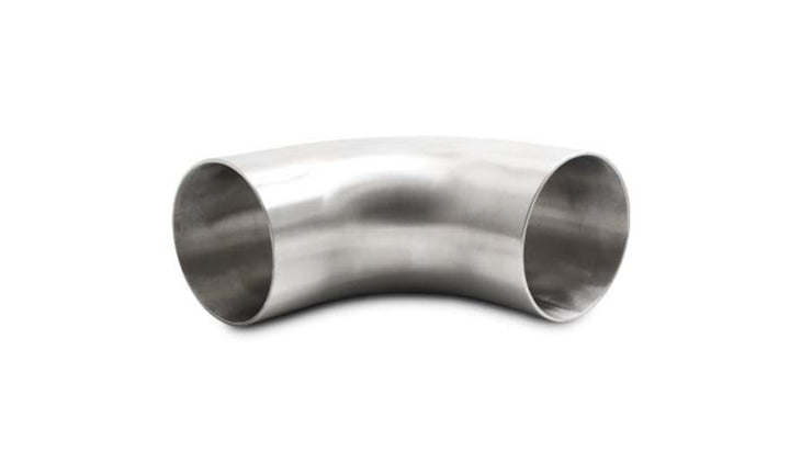Vibrant 3.0in OD 4.33in Tangent Length T304 SS 90 Deg Mandrel Bend w/Extended Leg Length - Bull Strap