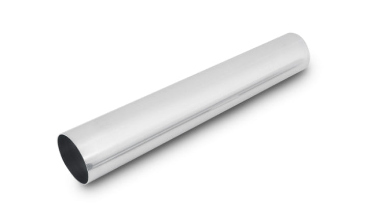 Vibrant 3.5in O.D. Universal Aluminum Tubing (18in long Straight Pipe) - Polished - Bull Strap