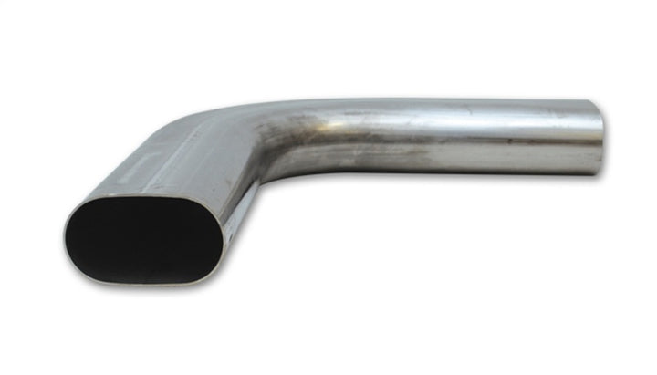Vibrant 3.5in Oval (Nominal Size) T304 SS 90 deg Mandrel Bend 6in x 6in leg lengths - Bull Strap