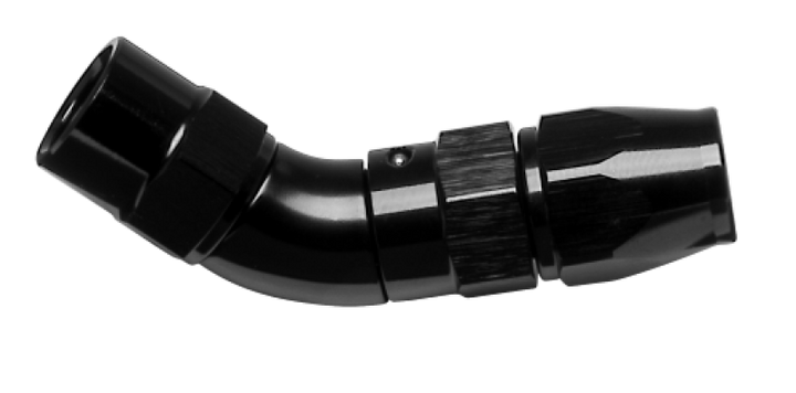 Vibrant -3AN 60 Degree High Flow Hose End Fitting for PTFE Lined Hose - Aluminum - Bull Strap