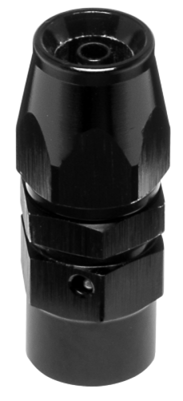 Vibrant -3AN Straight High Flow Hose End Fitting for PTFE Lined Flex Hose - Aluminum - Bull Strap