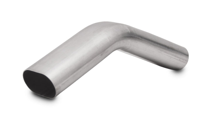 Vibrant 3in Oval (Nominal Size) T304 SS 45 deg VERTICAL Mandrel Bend 6in x 6in leg lengths - Bull Strap