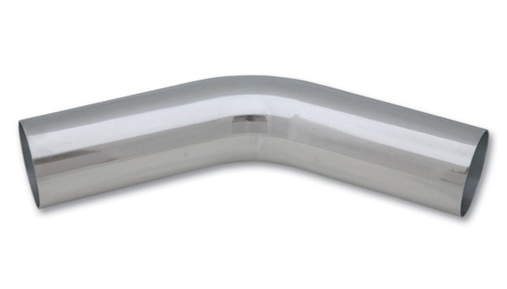 Vibrant 4.5in OD T6061 Aluminum Mandrel Bend 45 Degree - Polished - Bull Strap