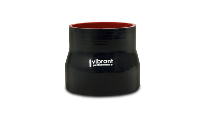 Vibrant 4 Ply Aramid Reducer Coupling 4.5in Inlet x 5in Outlet x 3in Length - Black - Bull Strap