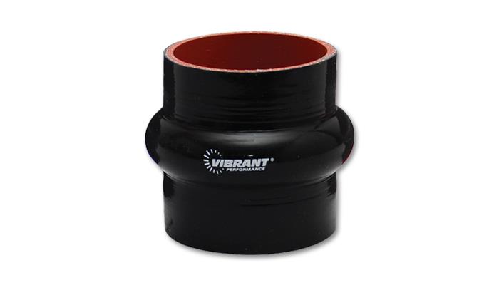Vibrant 4 Ply Reinforced Silicone Hump Hose Connector - 4.5in I.D. x 3in long (BLACK) - Bull Strap