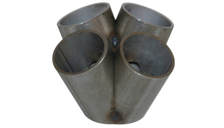Vibrant 4 into 1 SS Turbo Mani Collector for T3 T3/T4 in Flange 48mm Pipe OD 3in tall 72mmx48mm out - Bull Strap