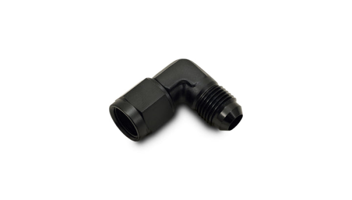 Vibrant -4AN Female to -4AN Male 90 Degree Swivel Adapter (AN to AN) - Anodized Black Only - Bull Strap