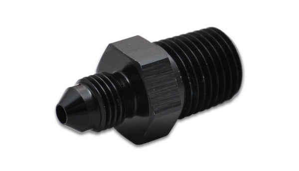 Vibrant -4AN to 1/4in NPT Straight Adapter Fitting - Aluminum - Bull Strap