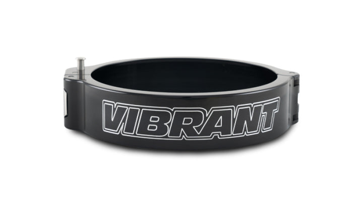 Vibrant 4in O.D. Aluminized HD 2.0 Clamp - Anodized Black (Clamp Only) - Bull Strap