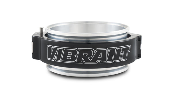 Vibrant 4in O.D. Aluminized HD 2.0 Clamp Assembly - Anodized Black - Bull Strap