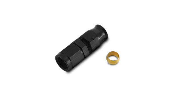 Vibrant -6AN Female to 3/8in Tube Adapter Fitting (w/ Brass Olive Insert) - Bull Strap
