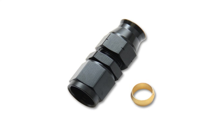 Vibrant -6AN Female to 5/16in Tube Adapter Fittings with Brass Olive Insert - Bull Strap