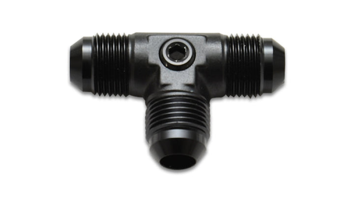 Vibrant -6AN to -6AN Male Tee Adapter Fitting with 1/8in NPT Port - Bull Strap