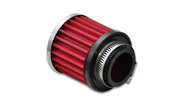 Vibrant Crankcase Breather Filter w/ Chrome Cap 1.5in 38mm Inlet ID - Bull Strap