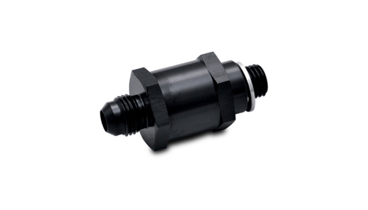 Vibrant Fuel Pump Check Valve -8AN Male Flare to 12mm x 1.5 Metric - Bull Strap