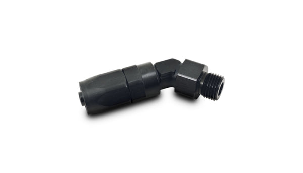 Vibrant Male -6AN 45 Degree Hose End Fitting - 9/16-18 Thread (6) - Bull Strap