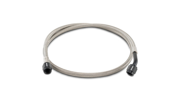 Vibrant Pre-Assembled Hose Assemblies -4AN 36in Length Hose End Style Straight/45 Degrees - Bull Strap