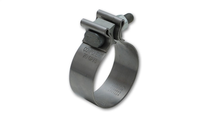Vibrant SS Accuseal Exhaust Seal Clamp for 2.25in OD Tubing (1in wide band) - Bull Strap