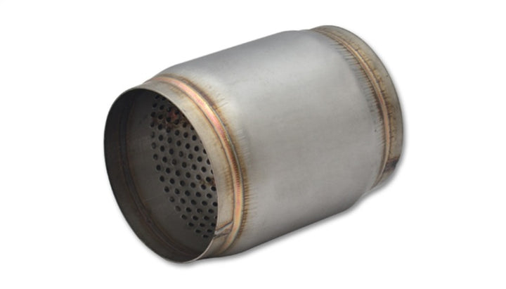 Vibrant SS Race Muffler 3.5in inlet/outlet x 5in long - Bull Strap