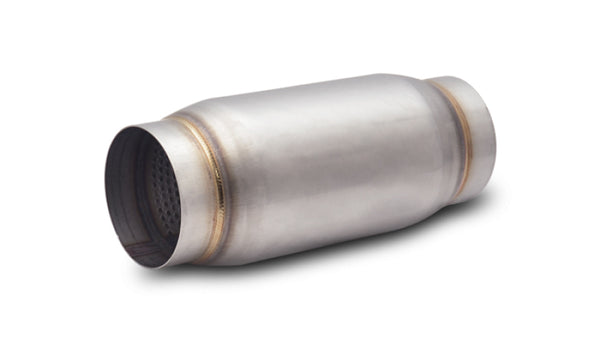 Vibrant SS Race Muffler 3.5in inlet/outlet x 9in long - Bull Strap