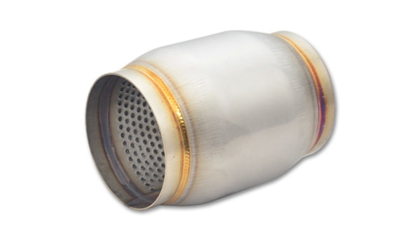 Vibrant SS Race Muffler 3in inlet/outlet x 5in long - Bull Strap