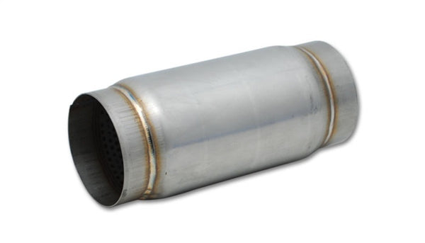 Vibrant SS Race Muffler 4in inlet/outlet x 5in long - Bull Strap