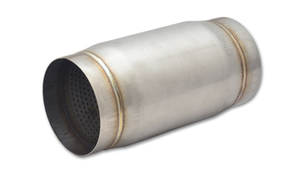 Vibrant SS Race Muffler 4in inlet/outlet x 9in long - Bull Strap
