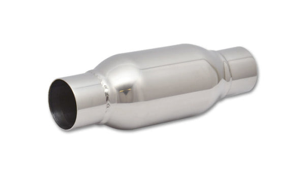 Vibrant SS Resonator (Standard Design) 2.5in inlet/outlet x 12in long - Bull Strap
