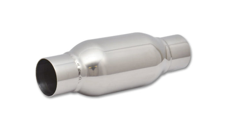 Vibrant SS Resonator (Standard Design) 2.5in inlet/outlet x 12in long - Bull Strap