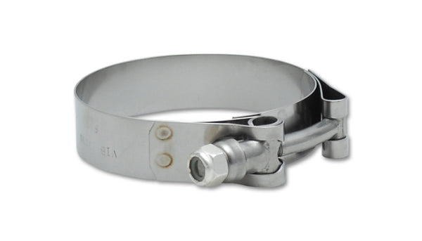 Vibrant SS T-Bolt Clamps Pack of 2 Size Range: 1.75in to 2.10in O.D. For use with 1.5in I.D. coup - Bull Strap