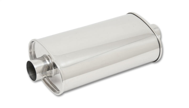 Vibrant StreetPower Oval Muff 5in x 9in x 15in long body 3in inlet I.D. x 3in outlet Center-Center - Bull Strap