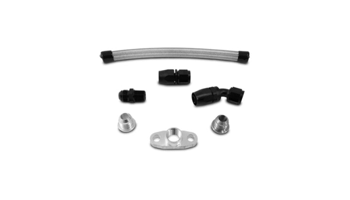 Vibrant Univ Oil Drain Kit incl 12in Teflon lined S.S. hose Fitting - Bull Strap